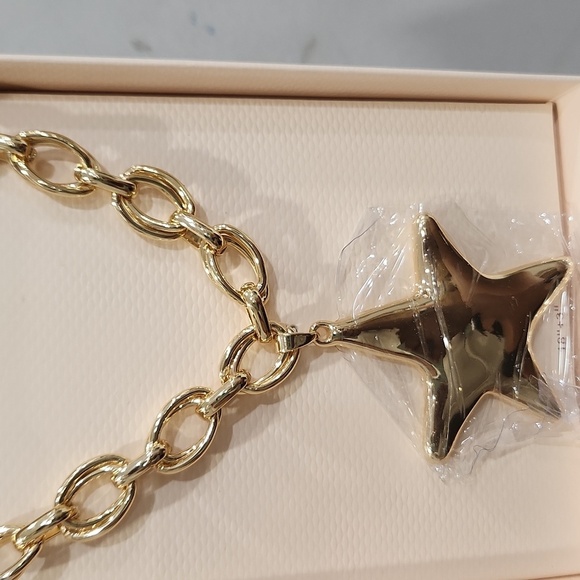 💛🔹️Camila Coelho🔹️beautiful Viral SHINY STAR medallion pendant 18" Necklace - Picture 8 of 9